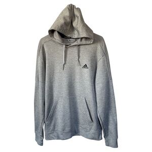 Adidas Size M low shoulder Men's Heather Gray Hoodie